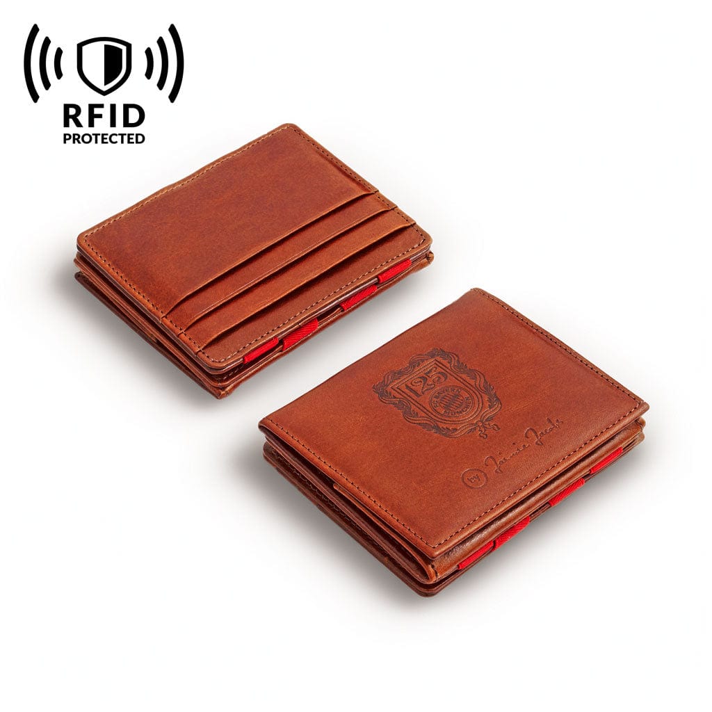 Jaimie Jacobs Geldbeutel Portemonnaie Dark Brown with Red Flap Boy FC Bayern München 125 Years Edition - Magic Wallet with Coin Pocket Flap Boy FC Bayern Munich 125 Years Edition with coin poket