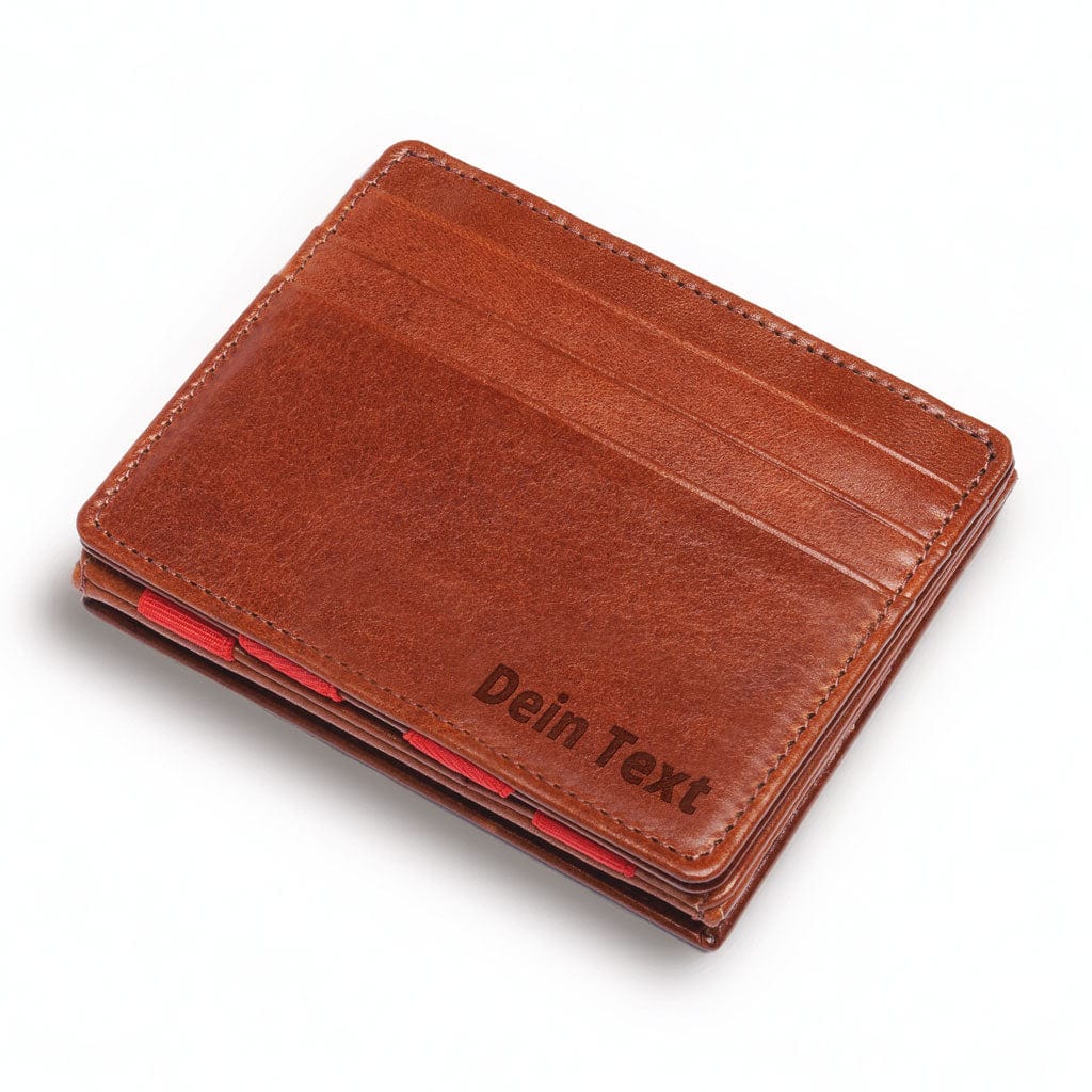 Jaimie Jacobs Geldbeutel Portemonnaie Dark Brown with Red Flap Boy FC Bayern München 125 Years Edition - Magic Wallet with Coin Pocket Flap Boy FC Bayern Munich 125 Years Edition with coin poket