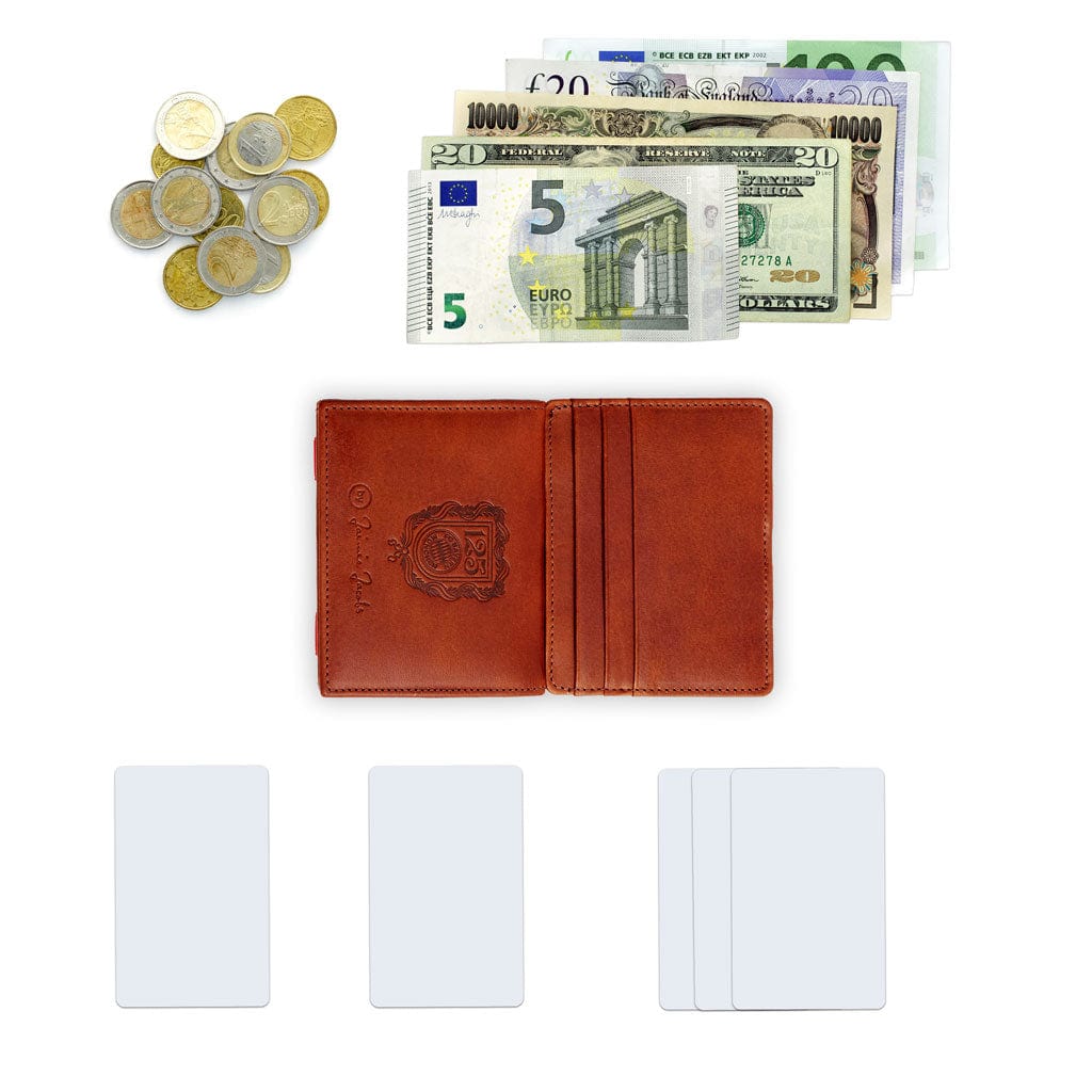 Jaimie Jacobs Geldbeutel Portemonnaie Dark Brown with Red Flap Boy FC Bayern München 125 Years Edition - Magic Wallet with Coin Pocket Flap Boy FC Bayern Munich 125 Years Edition with coin poket