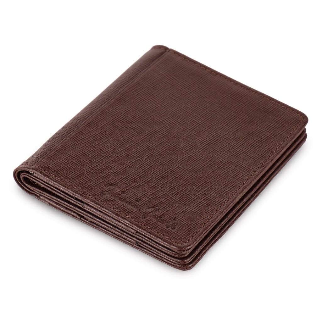 Jaimie Jacobs Geldbeutel Portemonnaie Saffiano Brown Flapstar Magic Wallet without coin pocket Flapstar without Coin Pocket Magic Wallet Leather